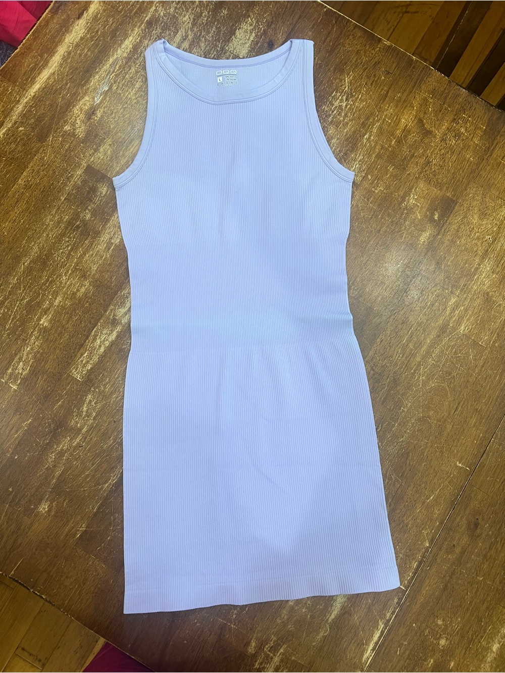 OQQ Sleeveless Ribbed Mini Dress in Light Lavender - Women
